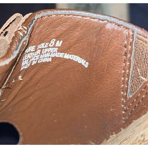 Pure Sole Sandals brown leather with flower accent on the top Women Sz 8 - Picture 3 of 11